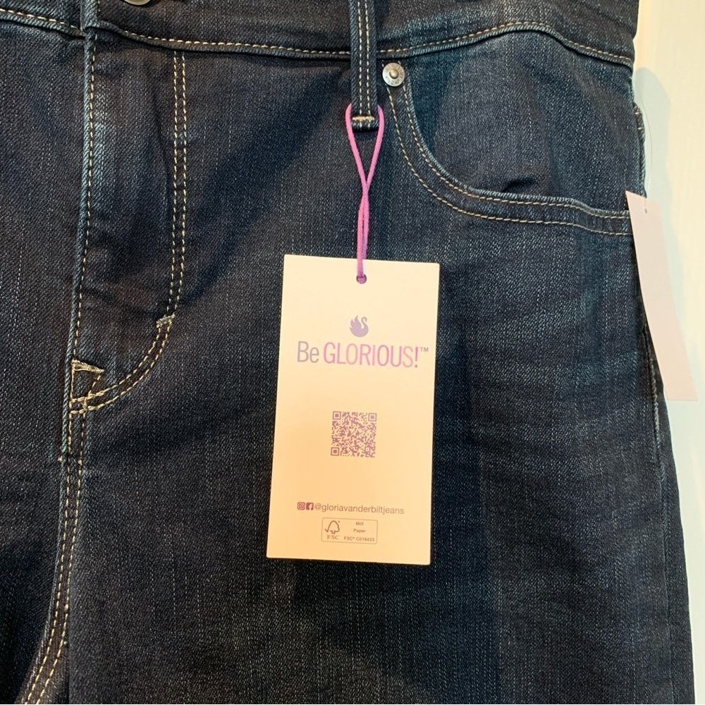 GV GLORIA VANDERBILT Women’s Capri Skimmer Jeans 10 Average NWT - Picture 5 of 13